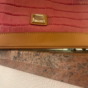 SOLD - Dooney & Bourke Pink and Brown Shoulder Bag